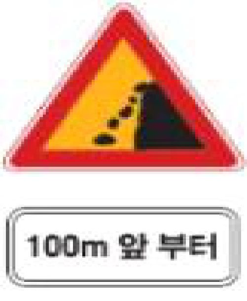 Which description of this safety sign is correct?