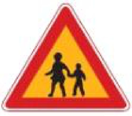 Which description of this safety sign is correct?