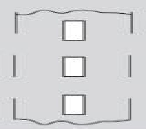 The following U-turn zone line marking can be installed on roads with ( ) or more lanes in each direction. What is the installation standard in the blank?