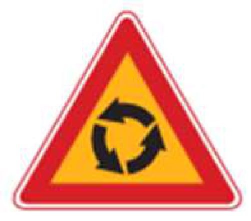 What is the safe way to drive on a road where this safety sign is installed?